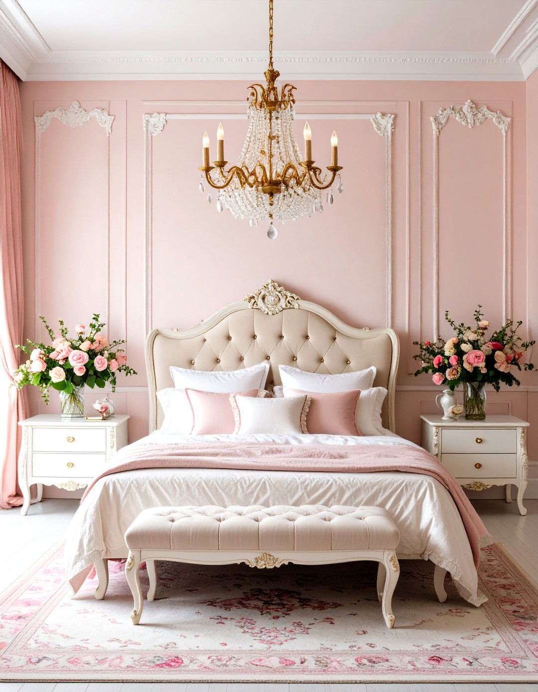 Pink and White Bedroom Romantic Victorian Romance - 20 Pink and White Bedroom Ideas