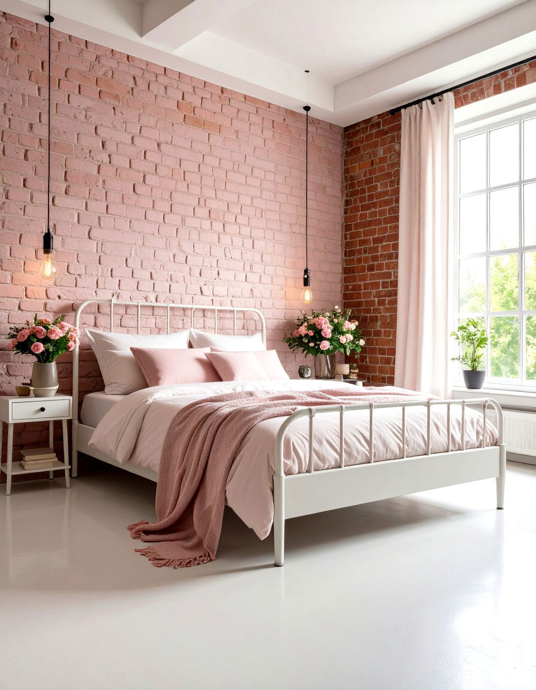 Pink and White Bedroom Soft Industrial Fusion - 20 Pink and White Bedroom Ideas