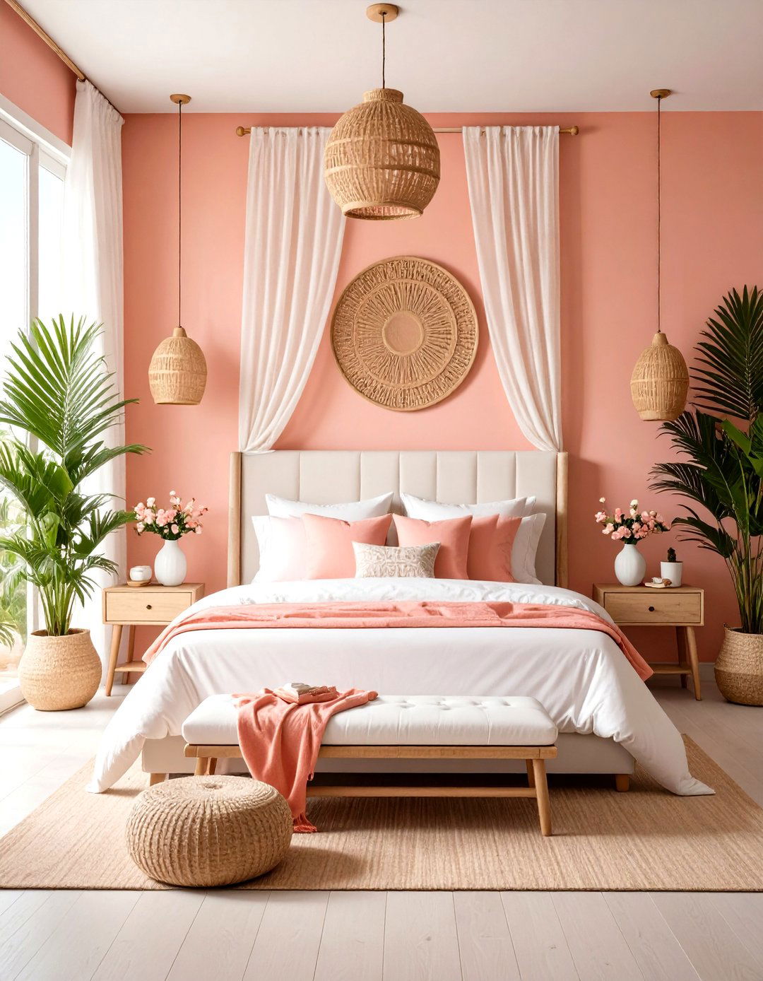 Pink and White Bedroom Tropical Paradise - 20 Pink and White Bedroom Ideas