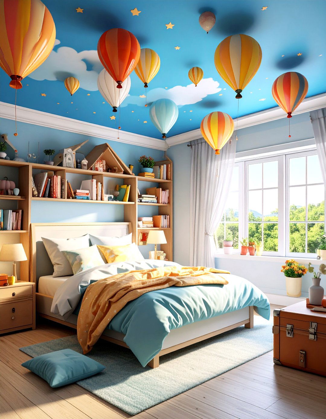 Pixar Up Balloon Filled Disney Bedroom Dream - 20 Disney Bedroom Ideas