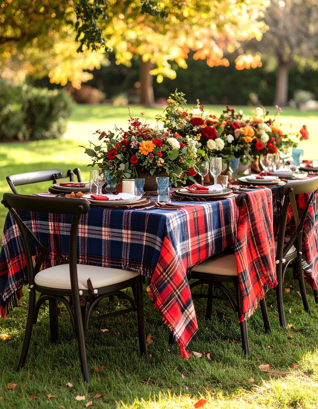 Plaid and Textile Fall Wedding Decor - 20 Fall Wedding Décor Ideas