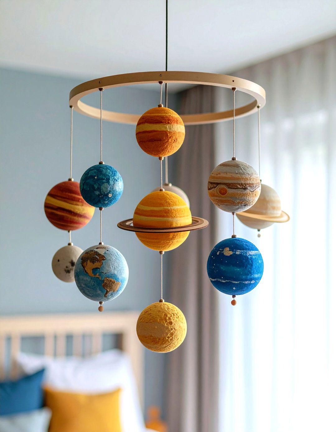 Planet and Solar System Mobiles - 20 Space-themed Room Ideas
