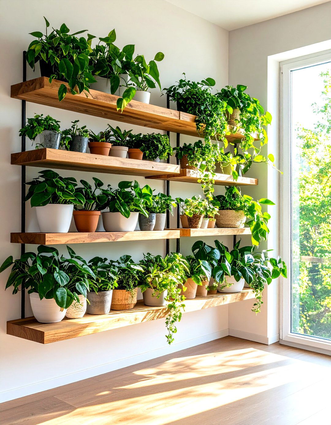 Plant Display Floating Shelves for Indoor Jungles - 20 Floating Shelves Ideas
