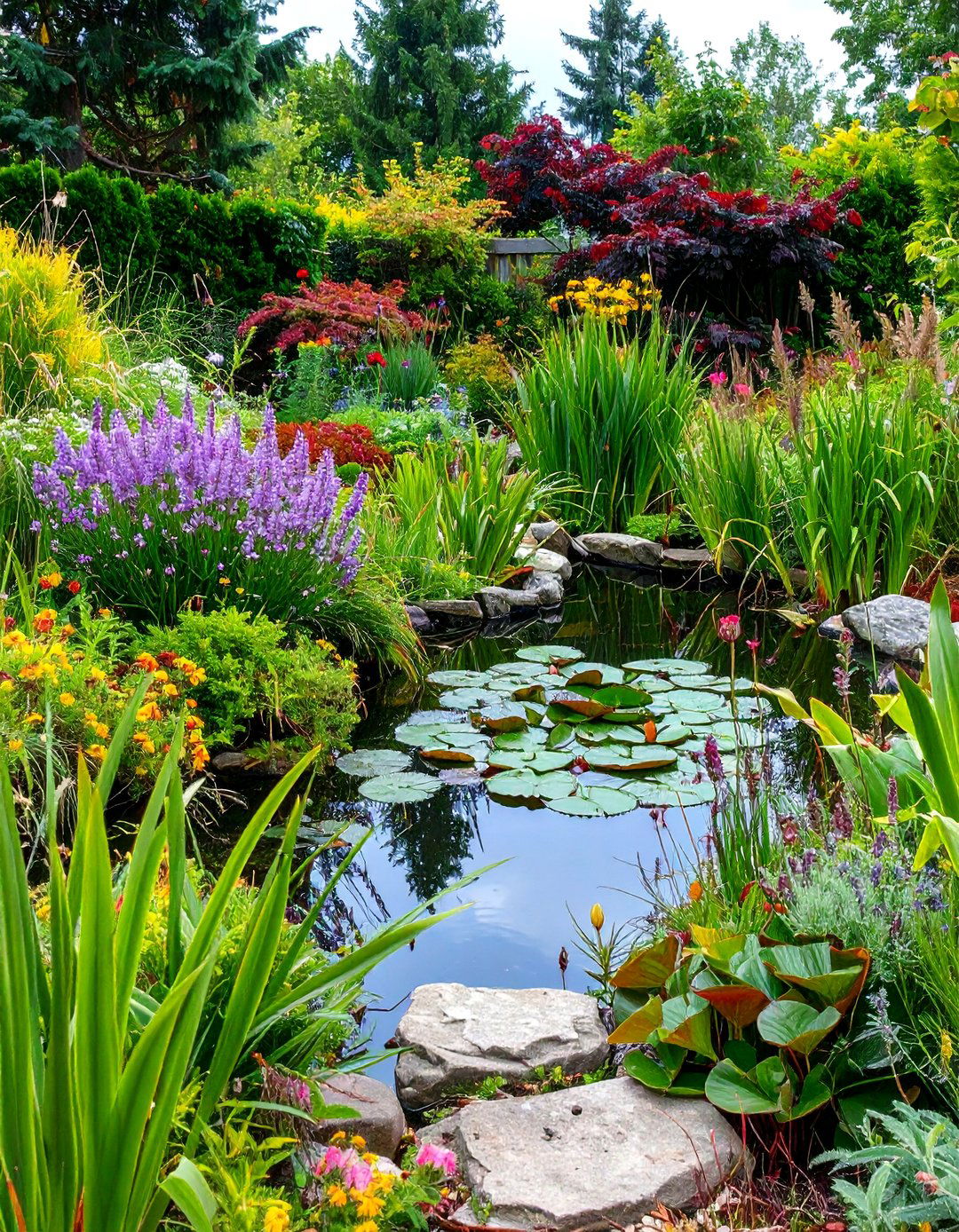 Planted Marginal Pond Edging - 20 Pond Edging Ideas