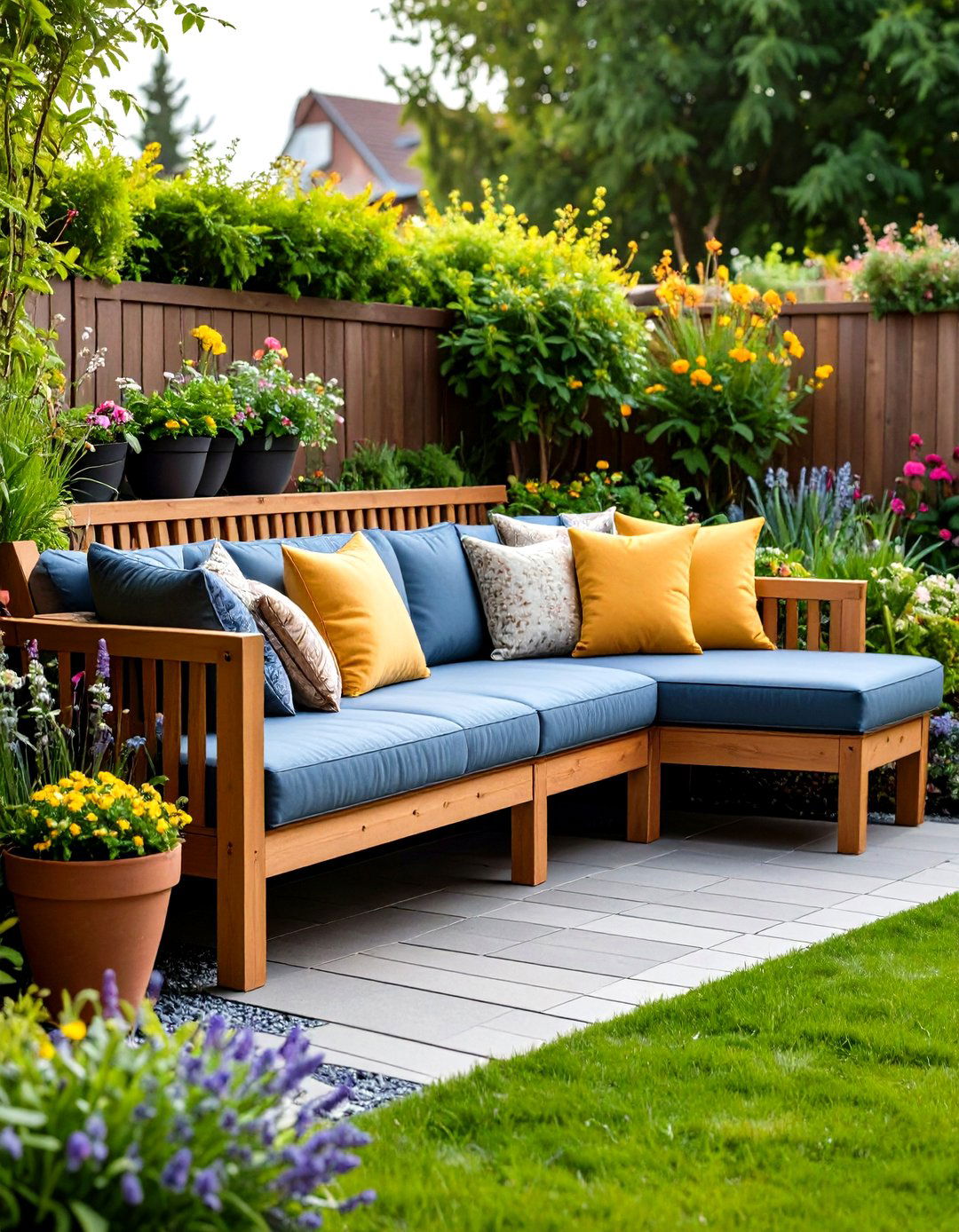 Planter Bench Combo from Sleepers - 20 Garden Sleeper Ideas