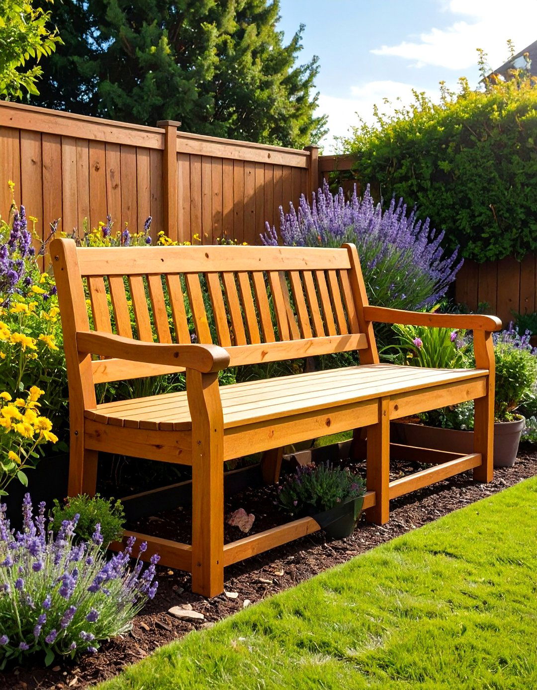 Planter End Bench with Integrated Boxes - 20 Front Porch Bench Ideas