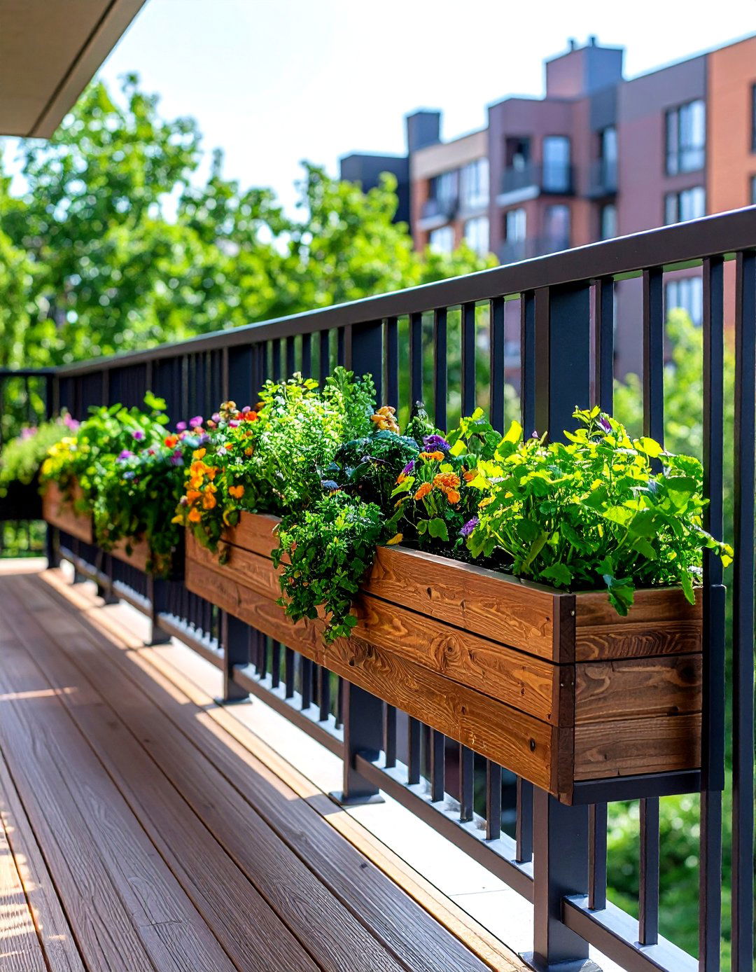 Planter Integrated Balcony Railing Designs - 20 Balcony Railing Design Ideas