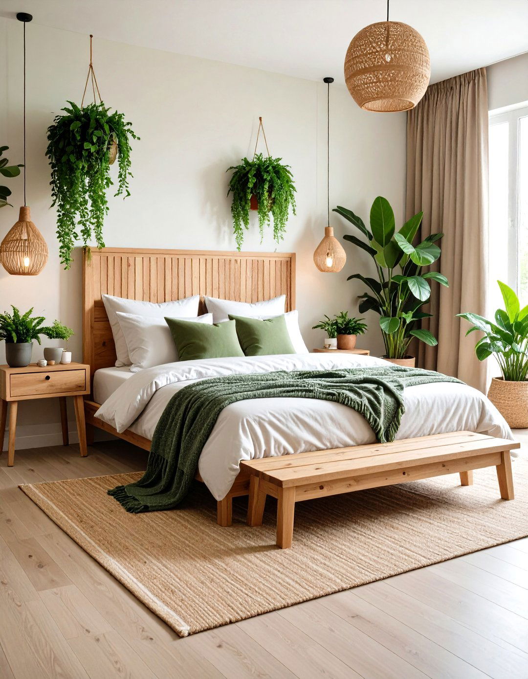 Plants and Natural Elements Ground the Space - 20 Eclectic Bedroom Ideas