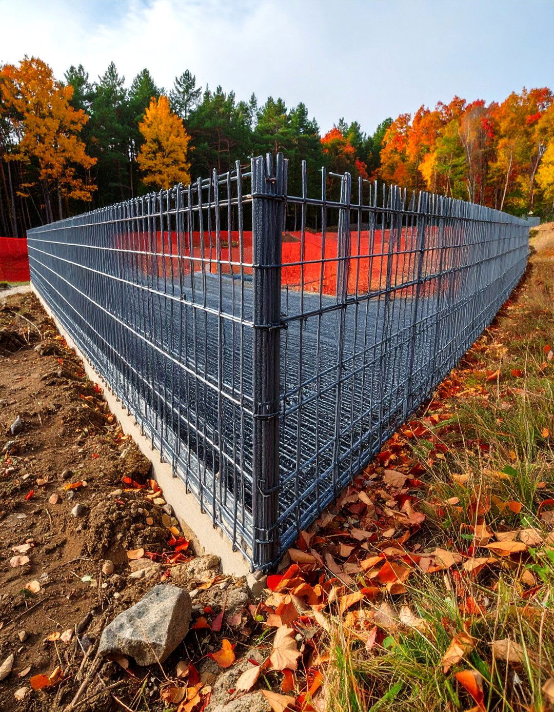 Plastic Safety Orange Fencing - 20 Temporary Fence Ideas