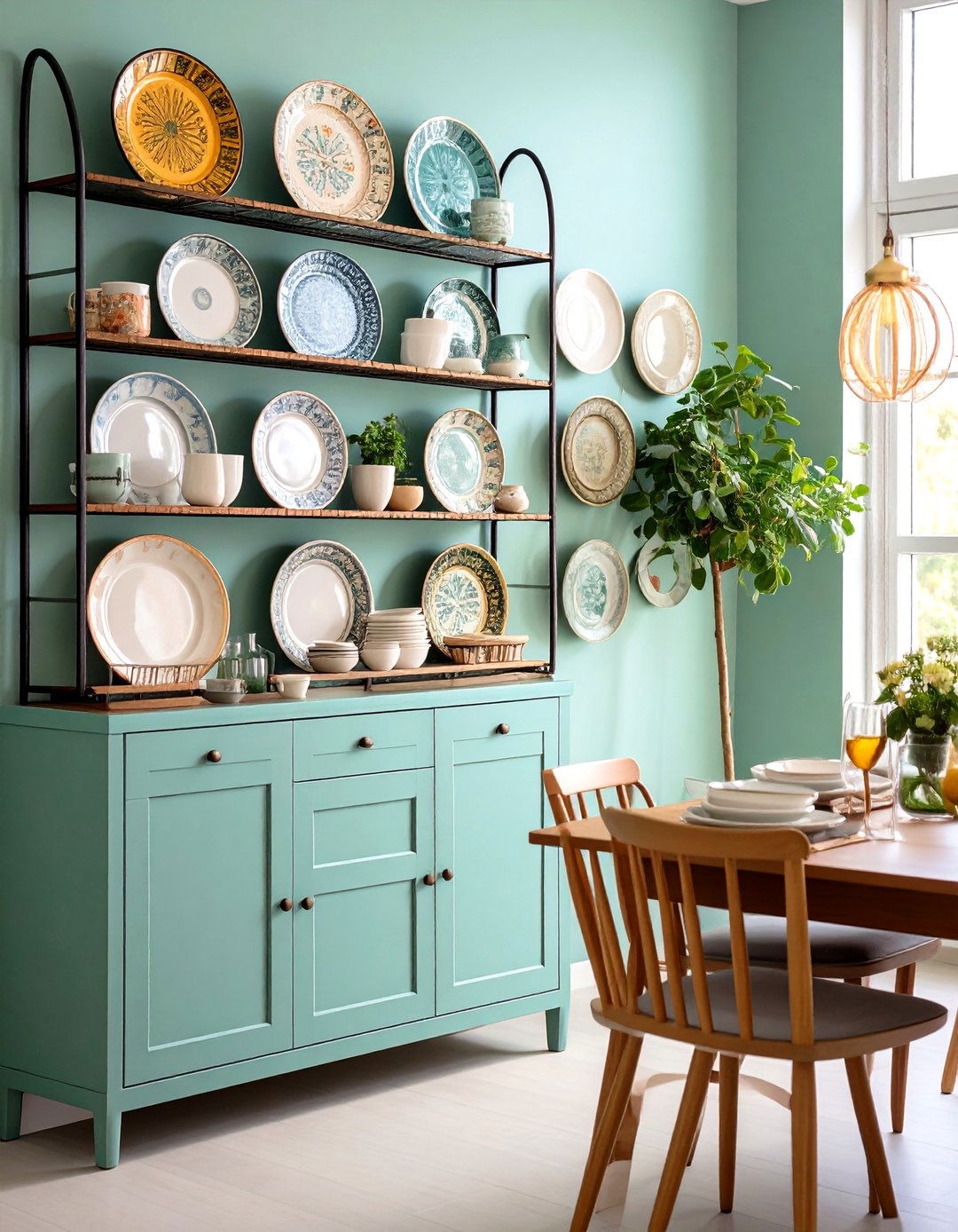 Plate Racks Display Artful Dining Room Storage - 20 Dining Room Storage Ideas