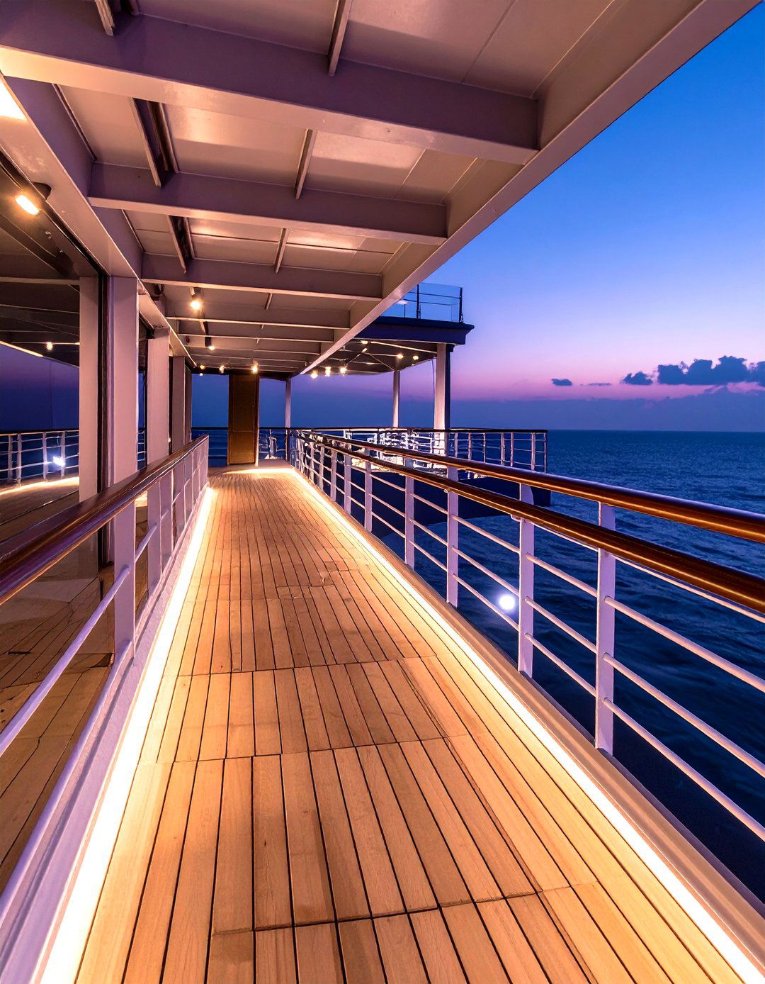 Platform Deck with Integrated LED Lighting - 20 Platform Deck Ideas
