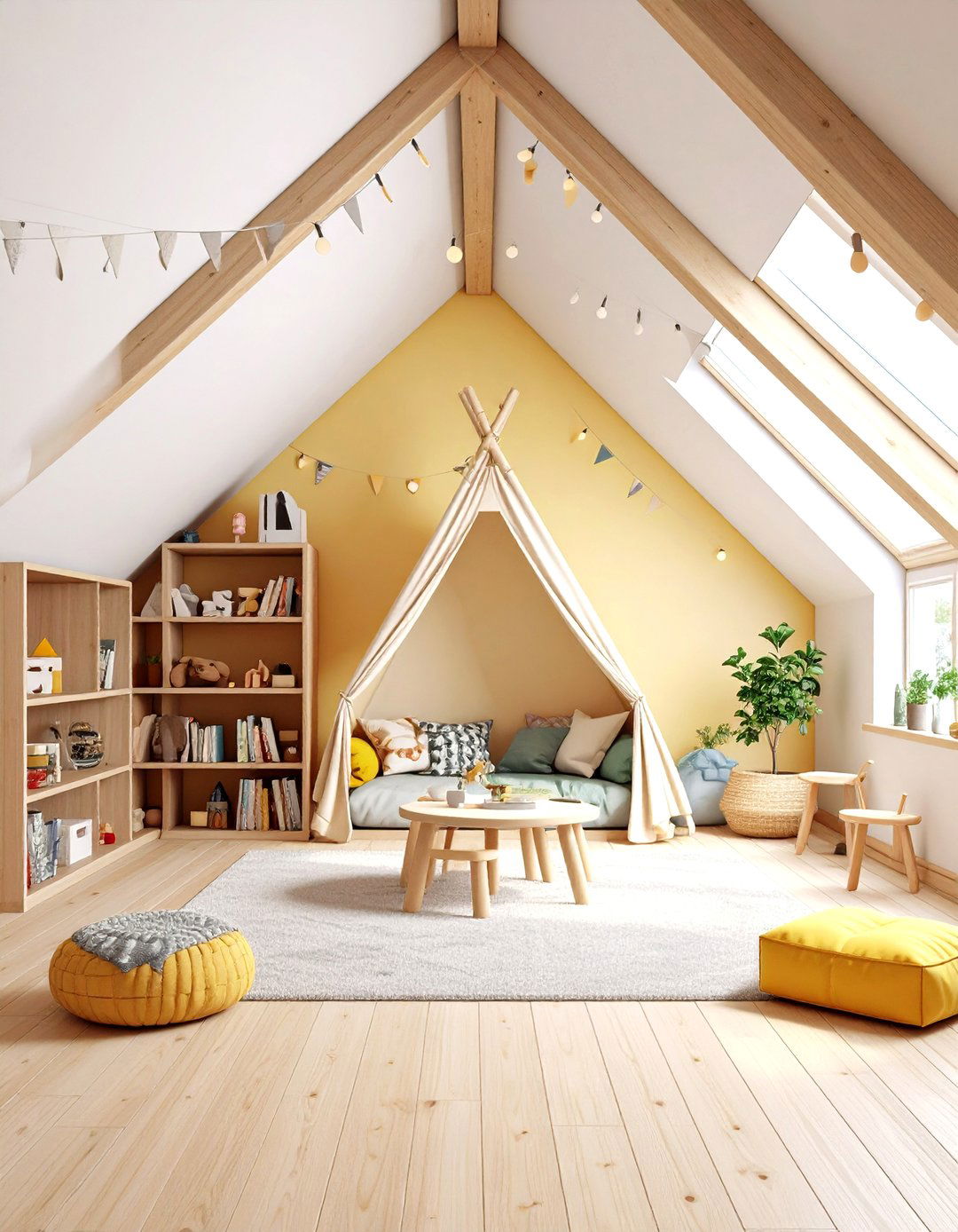 Playful Childrens Low Ceiling Small Attic Room Playroom - 20 Low Ceiling Small Attic Room Ideas