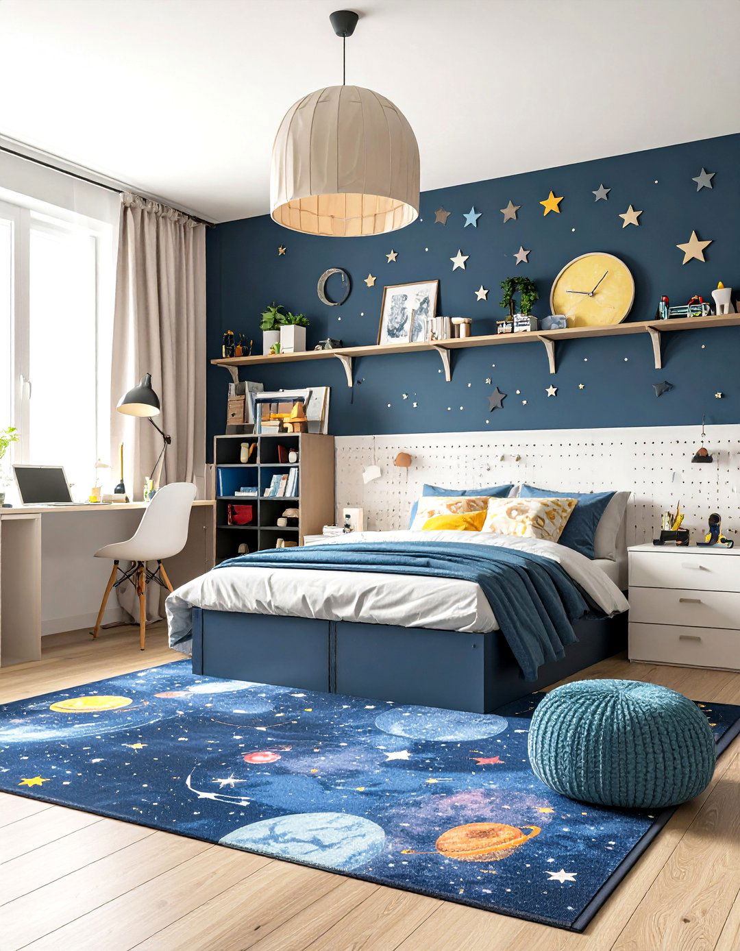 Playful Dark Blue Bedroom for Kids or Teens - 20 Dark Blue Bedroom Ideas