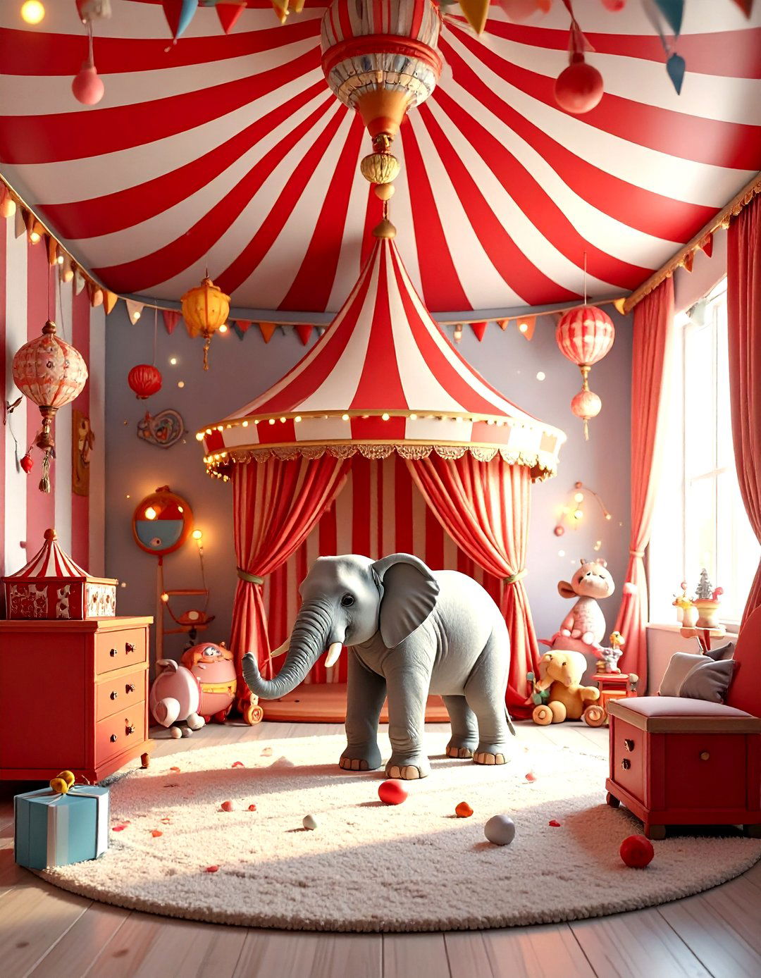 Playful Dumbo Circus Disney Nursery - 20 Disney Nursery Ideas