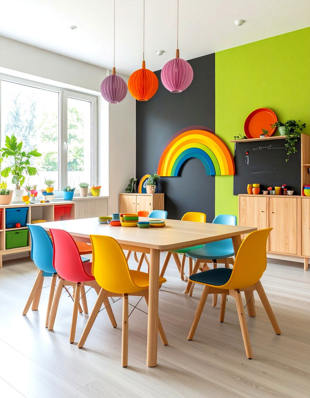 Playful Family Friendly Dining Room - 20 Eclectic Dining Room Ideas