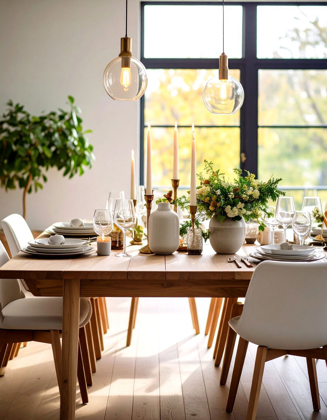 Playful Height Variation Across the Dining Table - 20 Dining Table Decor Ideas