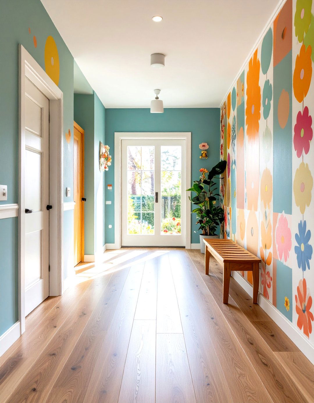 Playful Kid Safe Hallway Wallpaper for Family Zones - 20 Hallway Wallpaper Ideas