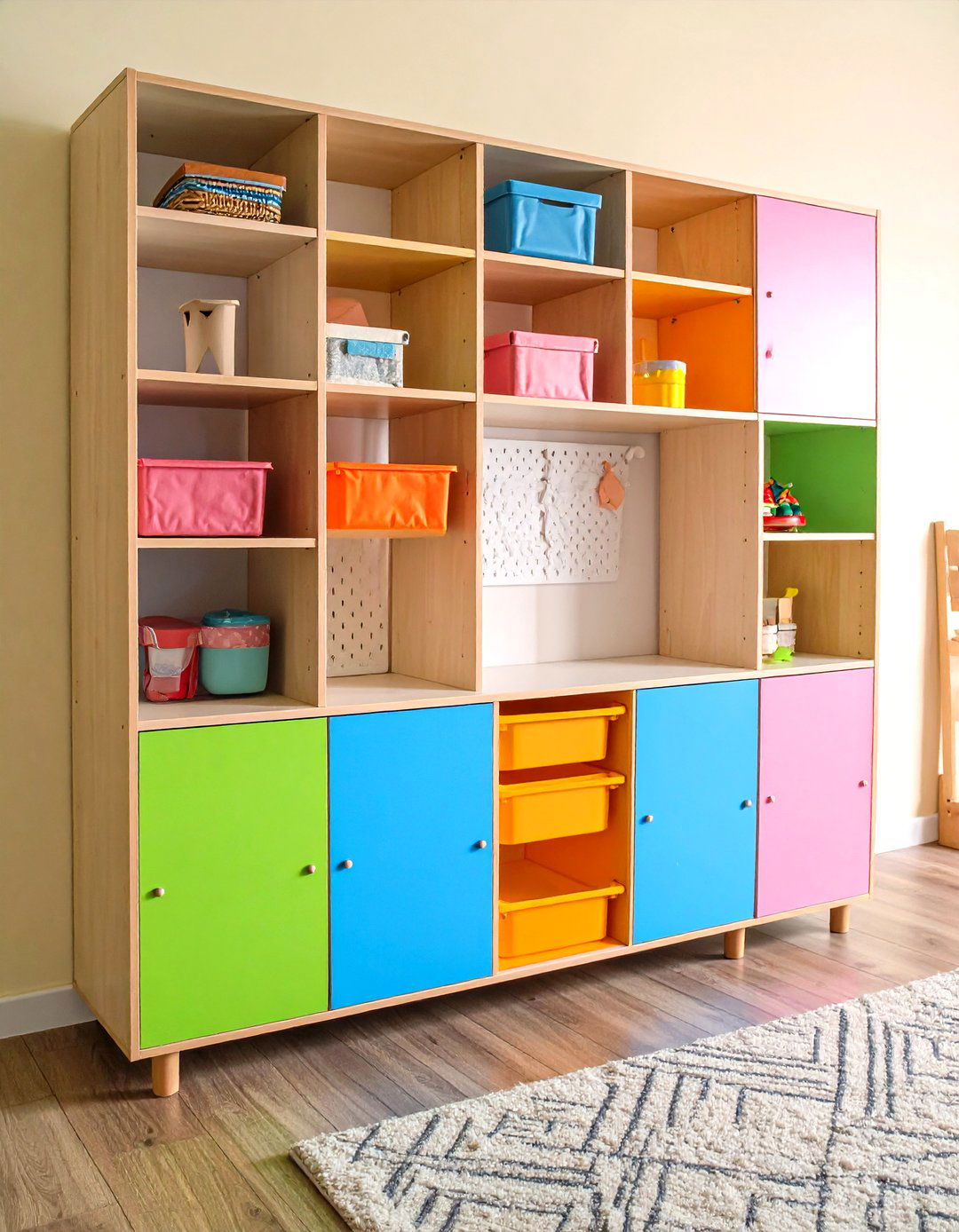 Playroom Cubbies and Cabinets That Grow with Kids - 20 Floor to Ceiling Cabinets Ideas