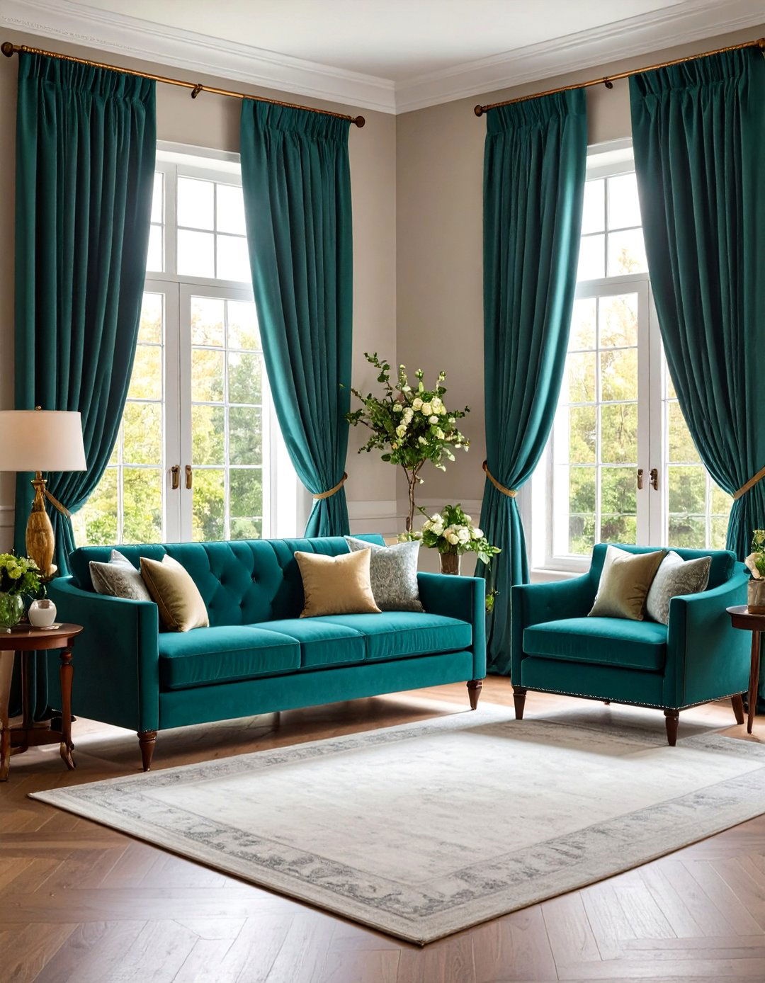 Pleated Living Room Curtain Elegance - 20 Living Room Curtain Ideas