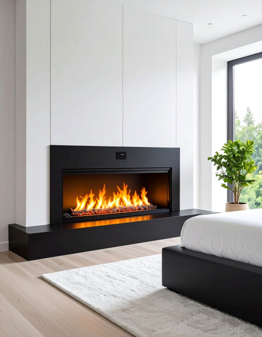Plug In Electric Bedroom Fireplace for Hassle Free Warmth - 20 Bedroom Fireplace Ideas