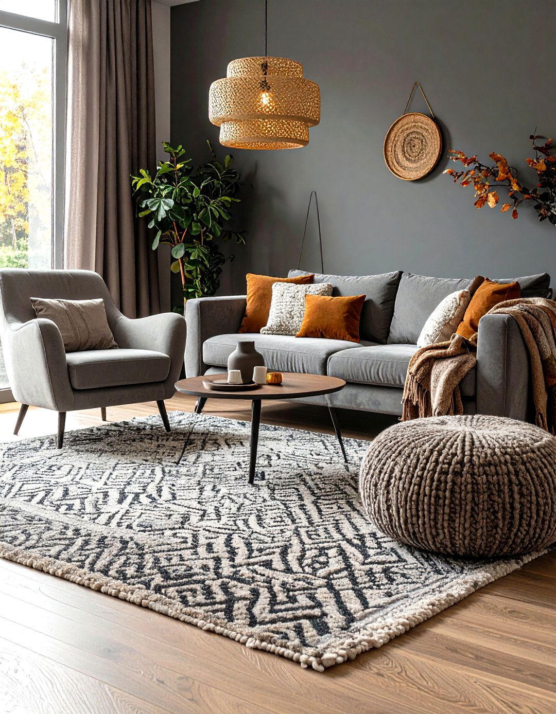 Plush Seating for Ultimate Comfort - 20 Grey Living Room With Dark Wood Floors