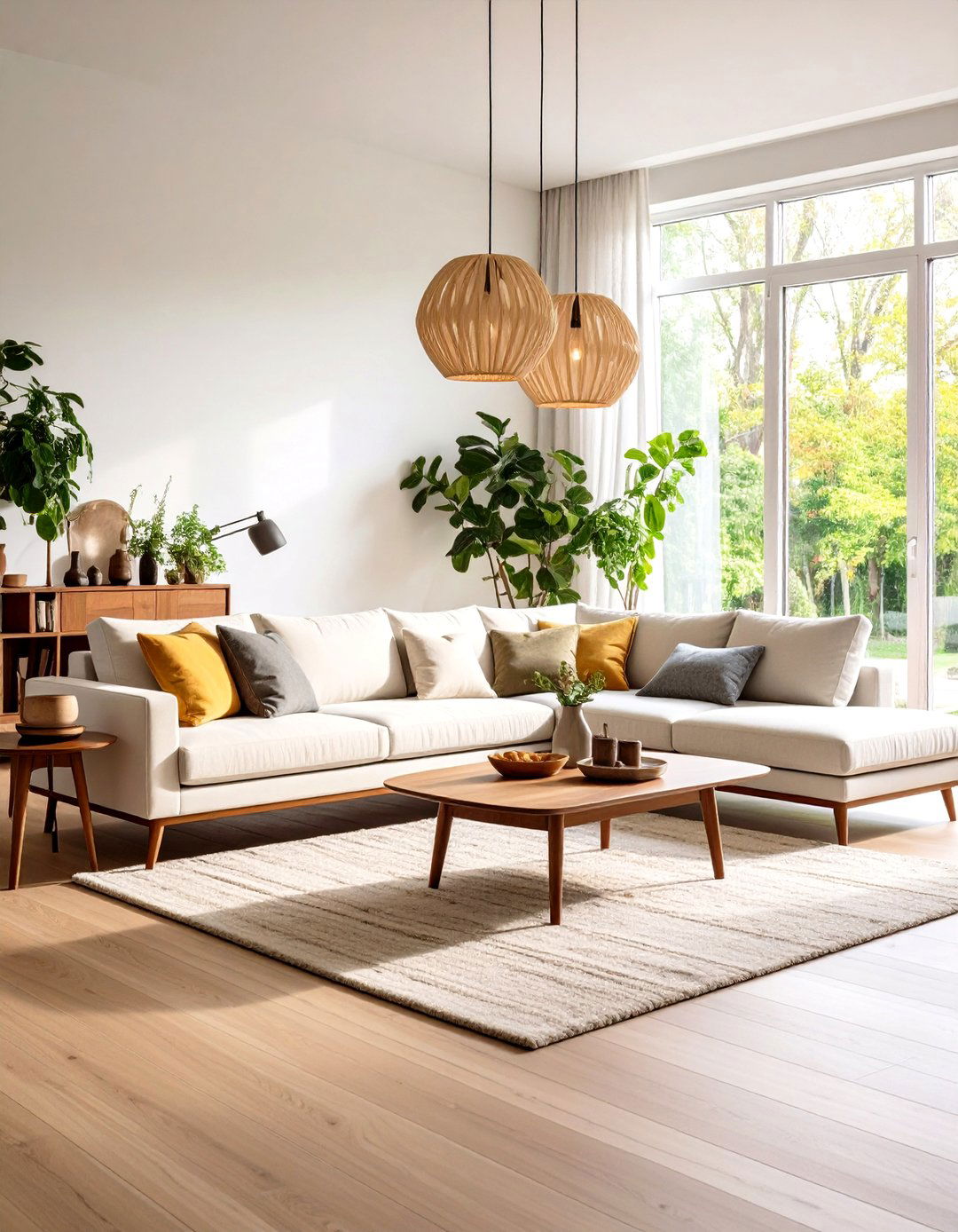 Plush Sectional Mid Century Modern Living Room - 20 Mid-Century Modern Living Room Ideas