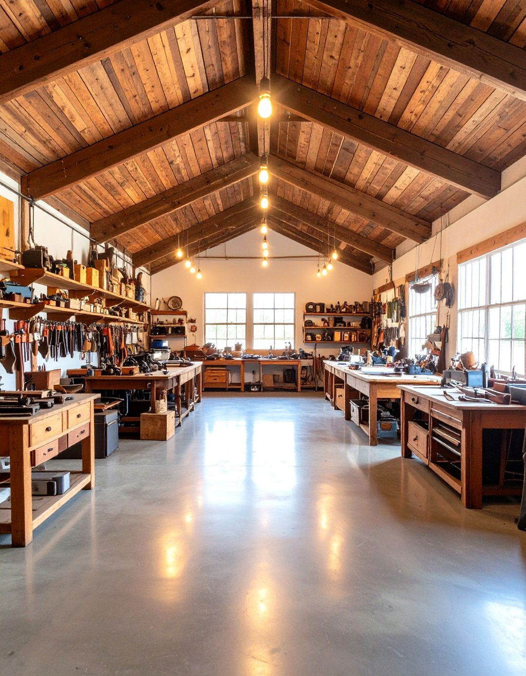 Pole Barn Antique Shop and Restoration Workshop - 20 Pole Barn Interior Ideas