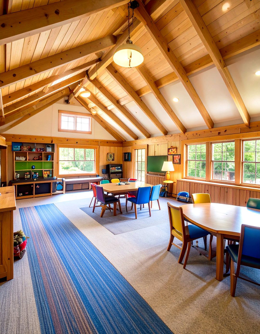 Pole Barn Game Room and Recreation Center - 20 Pole Barn Interior Ideas