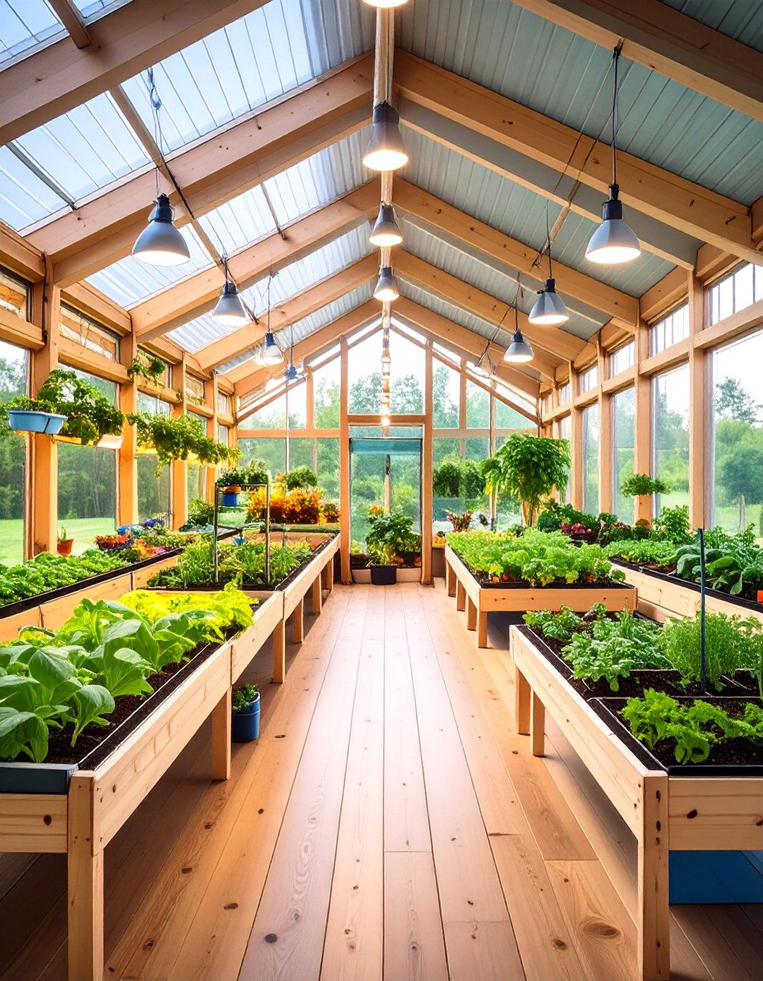 Pole Barn Indoor Garden and Greenhouse - 20 Pole Barn Interior Ideas