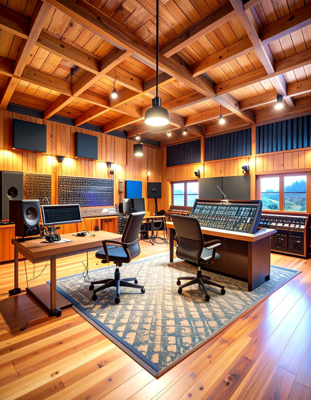 Pole Barn Music Studio and Recording Space - 20 Pole Barn Interior Ideas