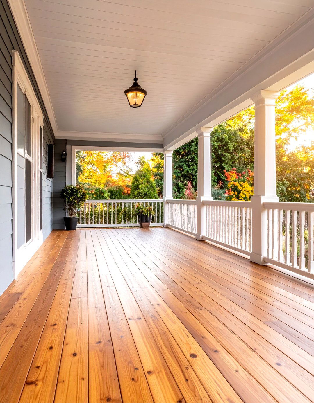 Polished Wood Flooring - 20 Victorian Porch Ideas