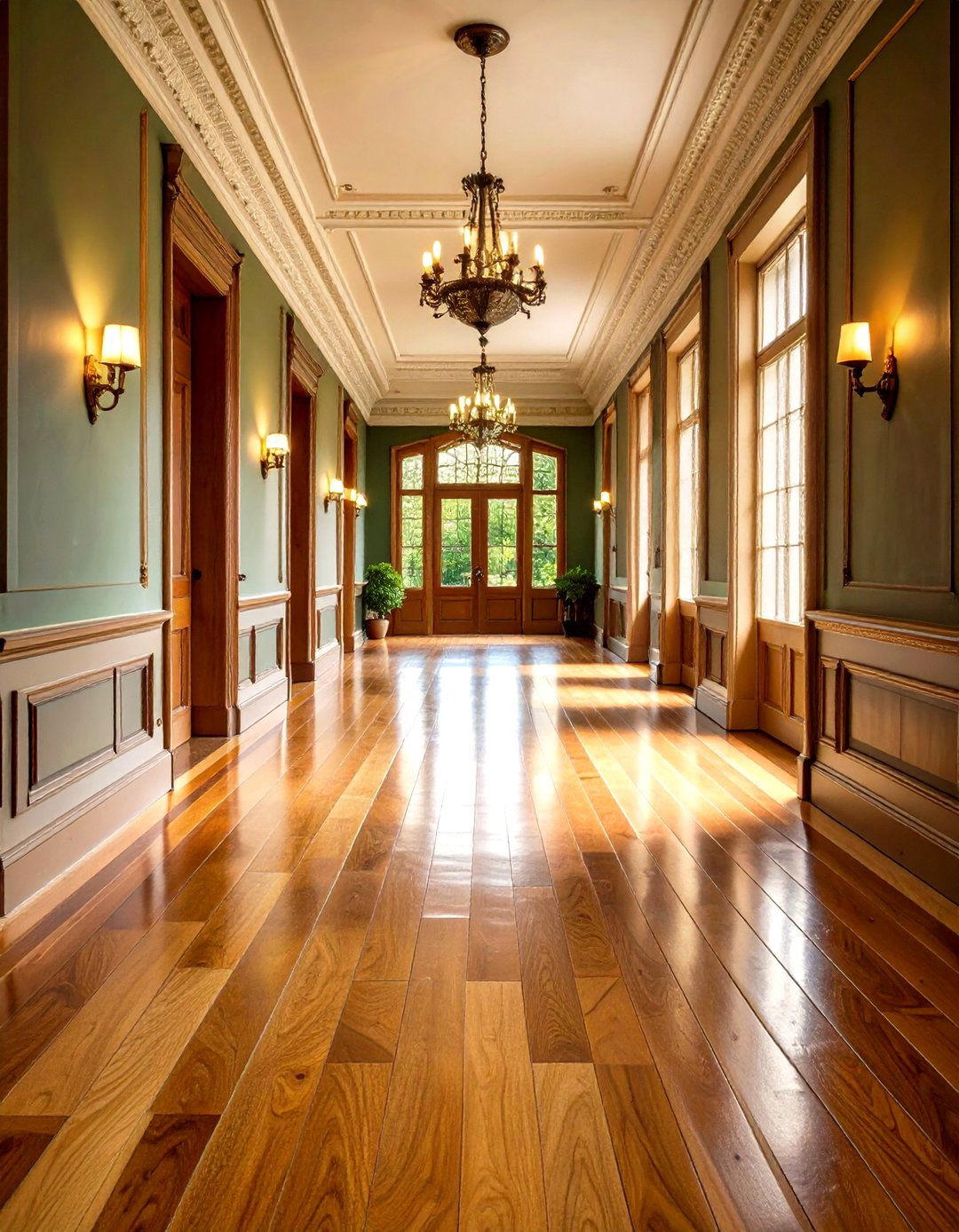 Polished Wooden Floorboards - 20 Victorian Hallway Ideas