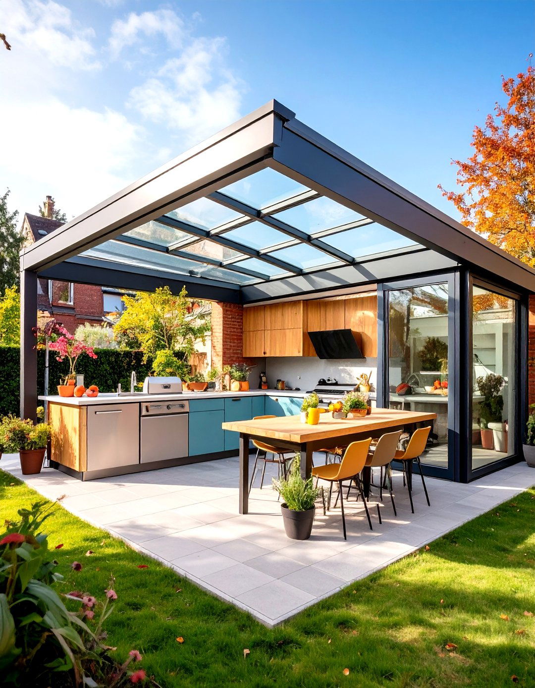Polycarbonate Panel Outdoor Kitchen Roof - 20 Outdoor Kitchen Roof Ideas