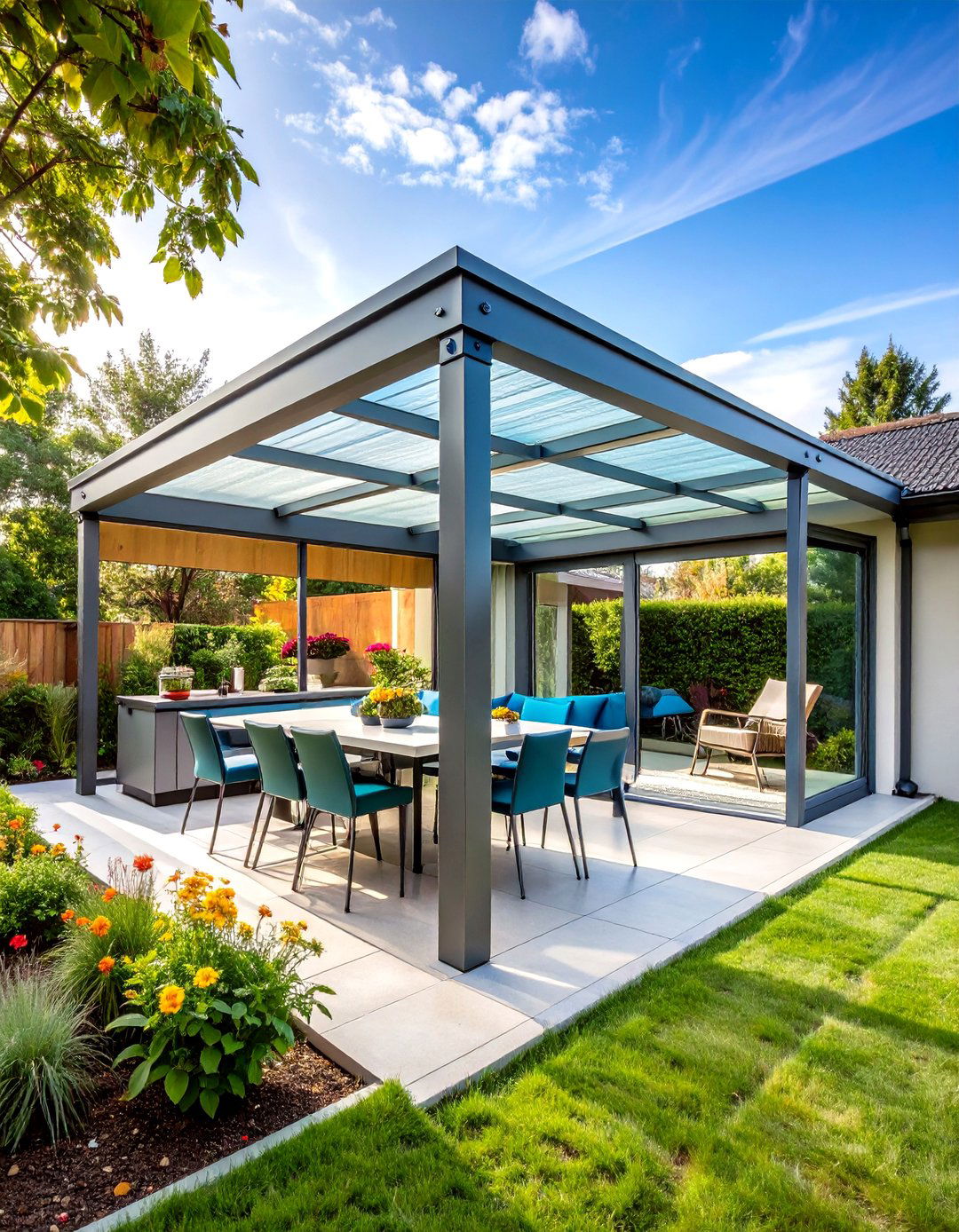 Polycarbonate Pergola Shade Panels - 20 Pergola Shade Ideas