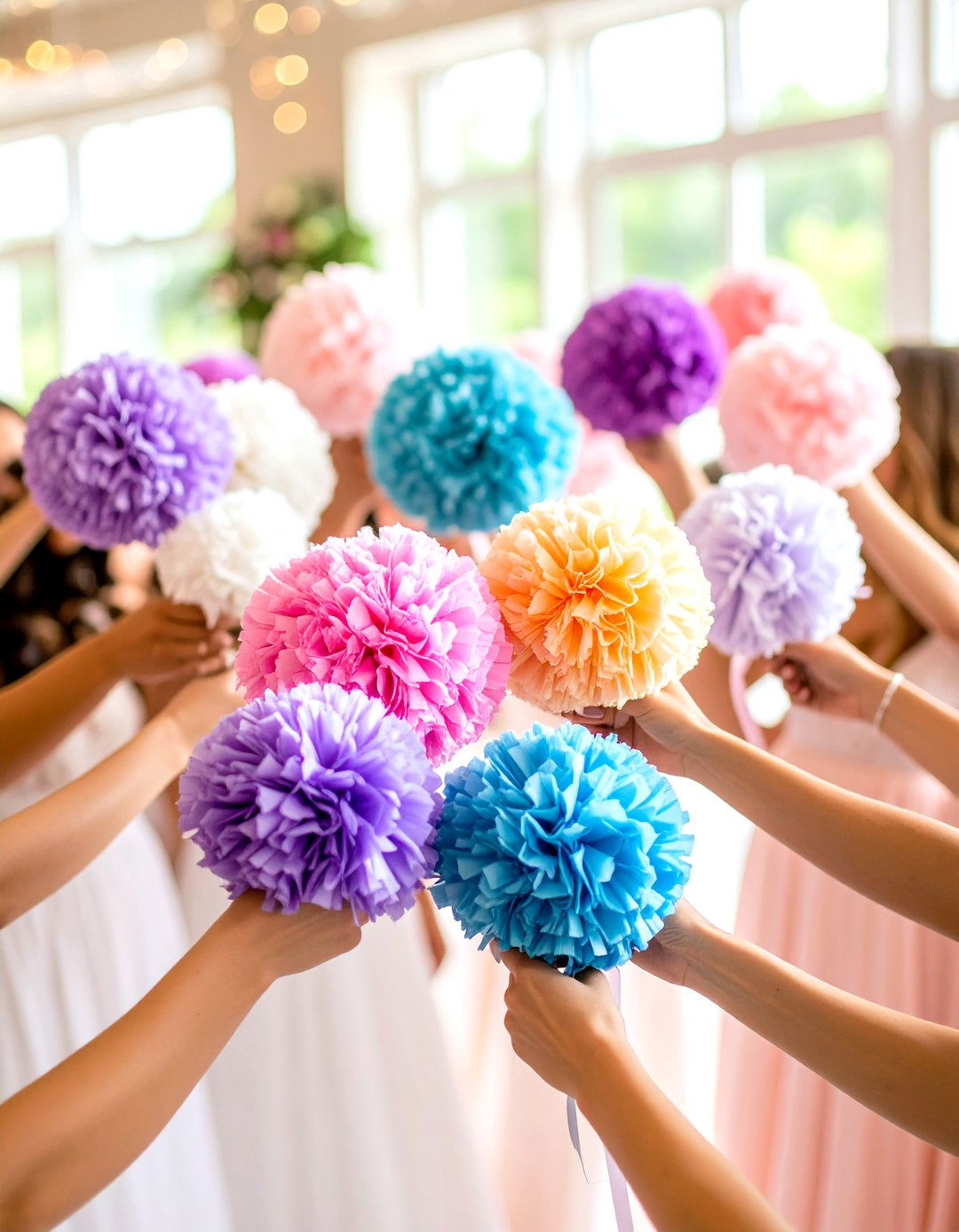 Pom Pom Wedding Send off Spirit - 20 Wedding Send-off Ideas