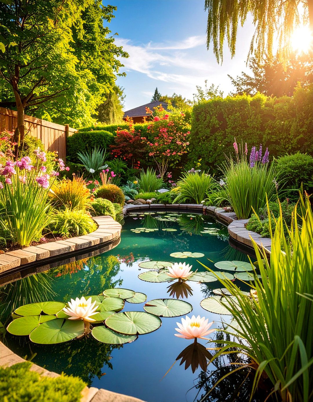Pond Water Garden Centerpiece - 20 Garden Centerpiece Ideas