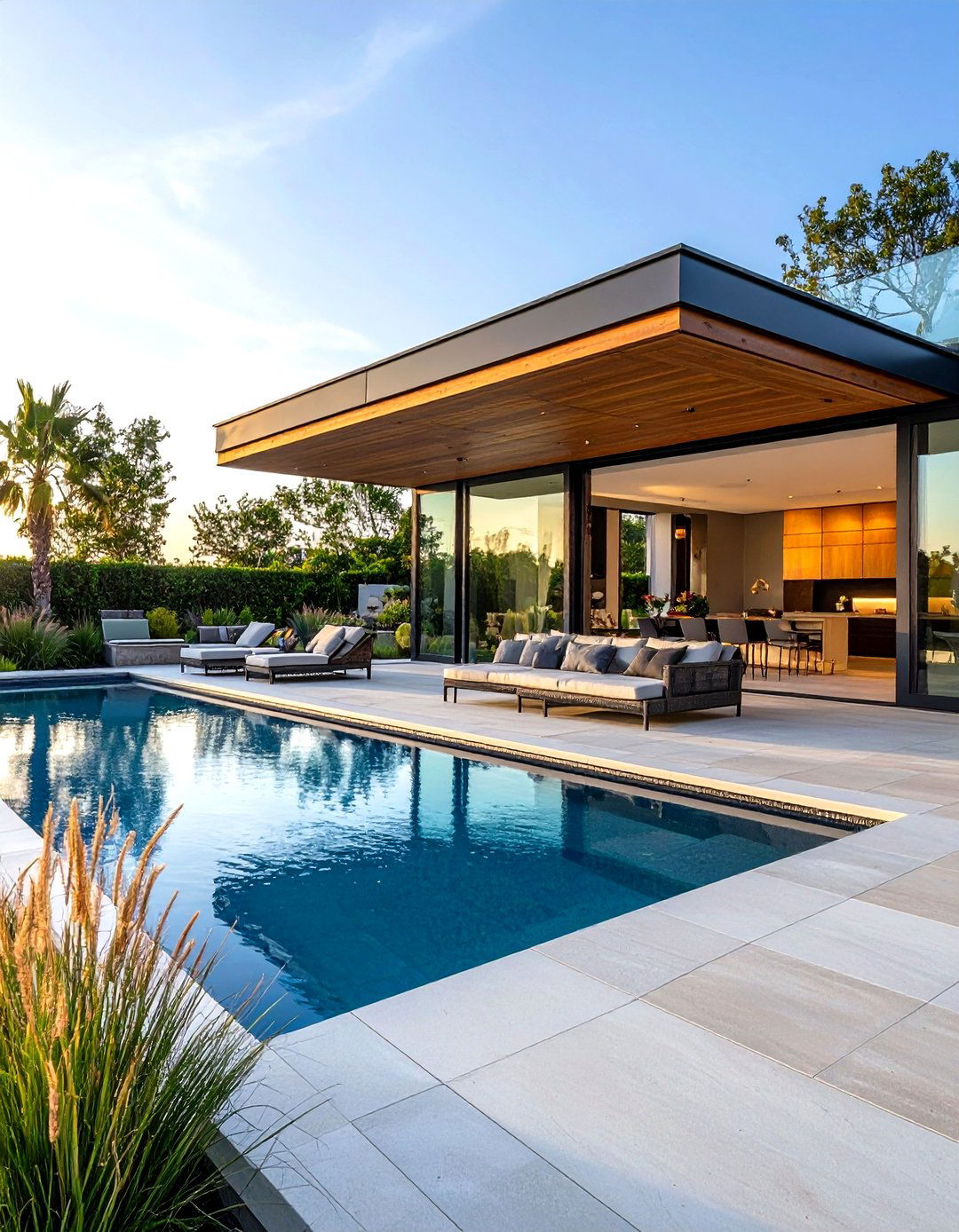 Pool Patio with Infinity Edge and Panoramic Views - 20 Pool Patio Ideas