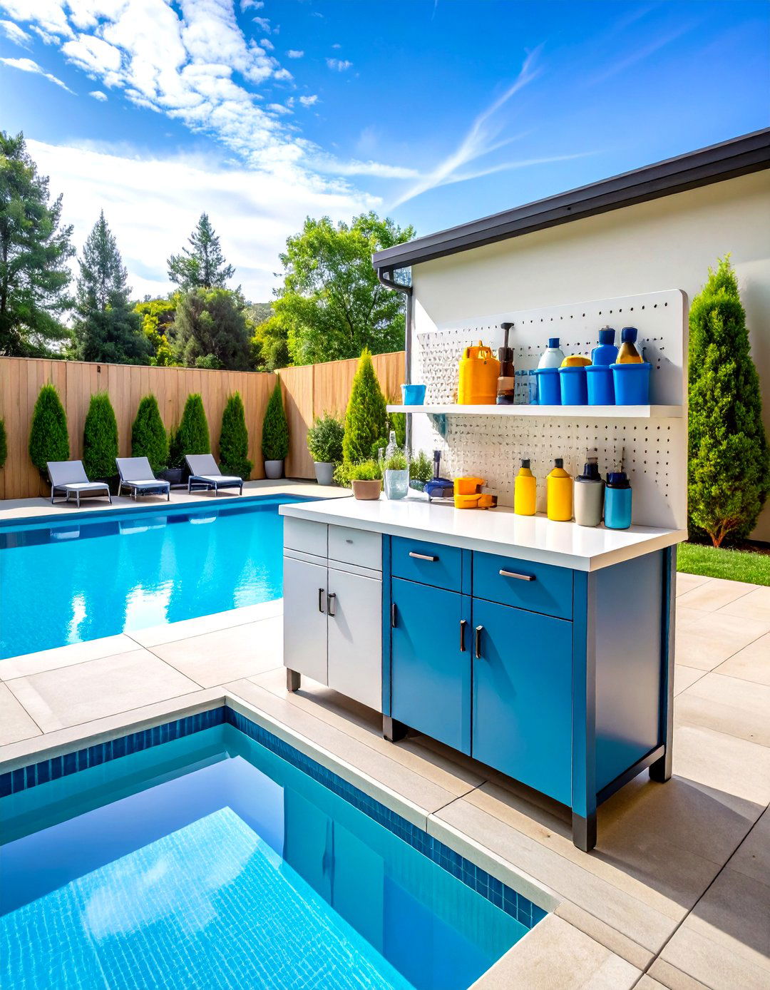 Pool Storage Cabinet Workstation - 20 Pool Storage Ideas