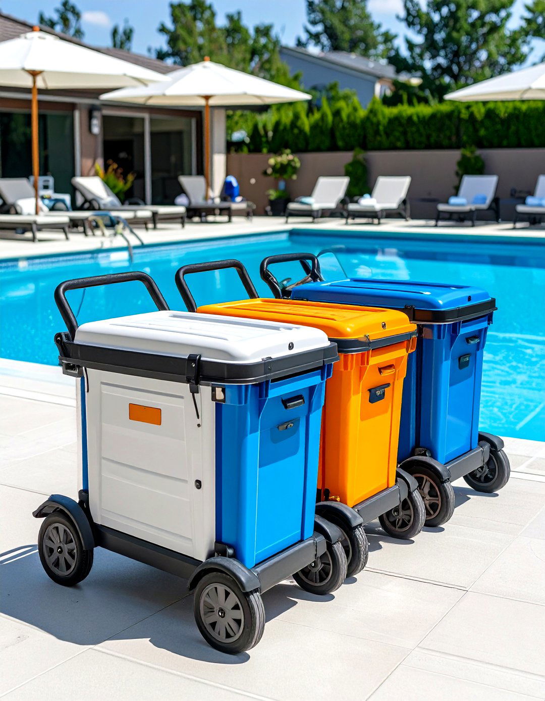 Pool Storage Cart Mobility Solution - 20 Pool Storage Ideas