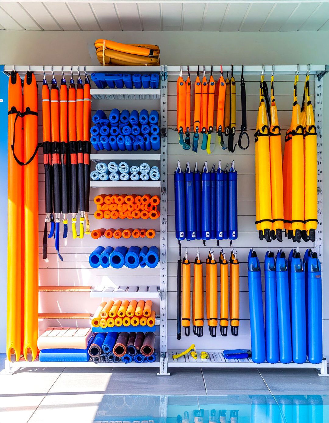 Pool Storage Noodle Management System - 20 Pool Storage Ideas