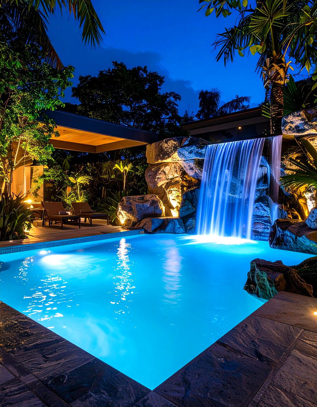 Pool with Waterfalls - 20 Swimming Pool Ideas