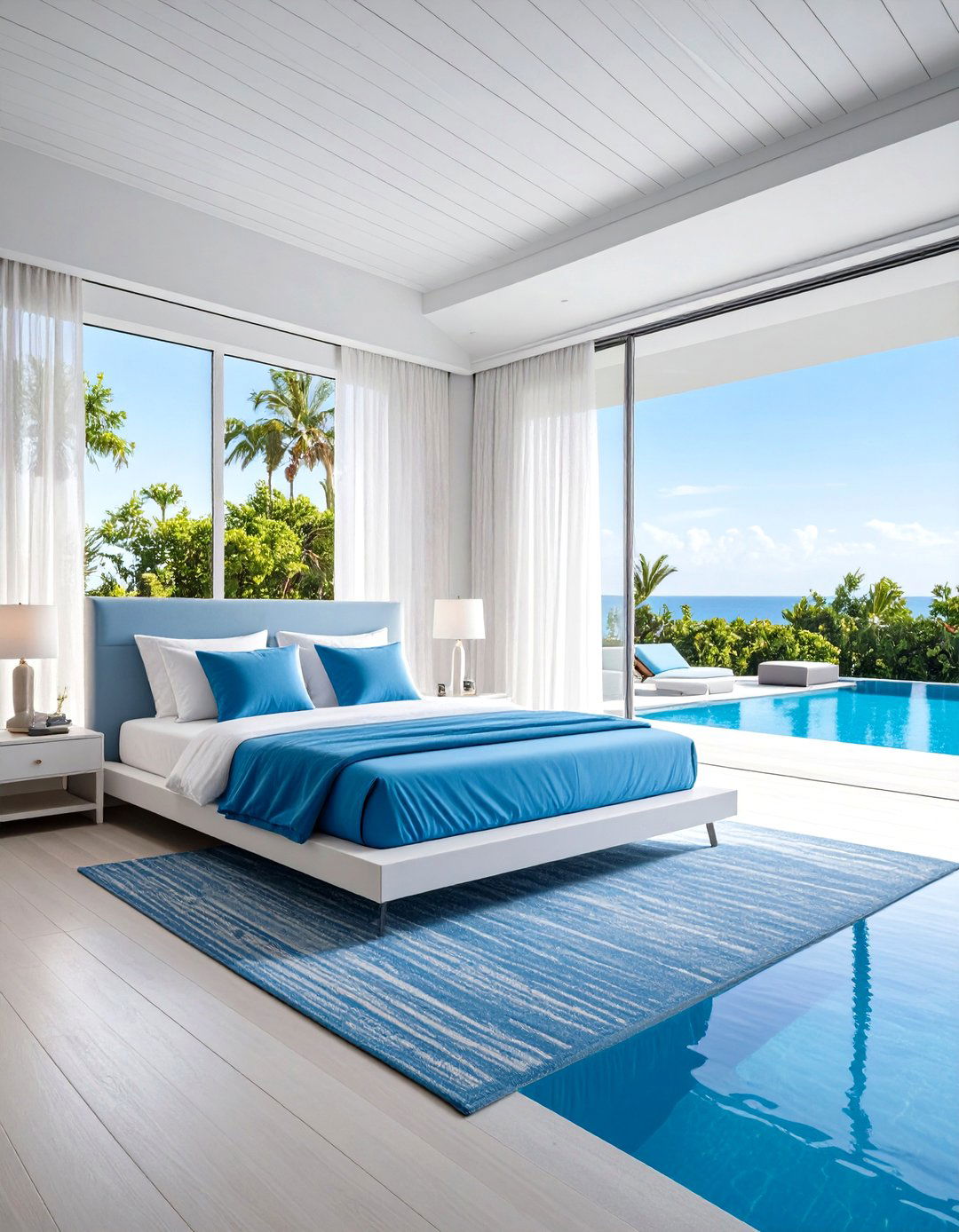 Poolside Deck Outdoor Bedroom Ideas with Water Views - 20 Outdoor Bedroom Ideas
