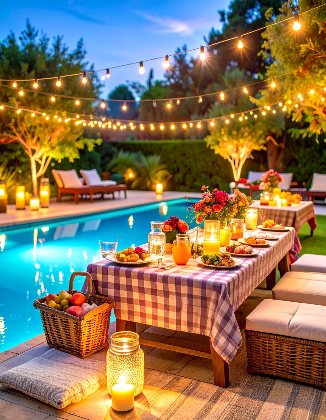 Poolside Picnic Pool Party Gathering - 20 Pool Party Ideas