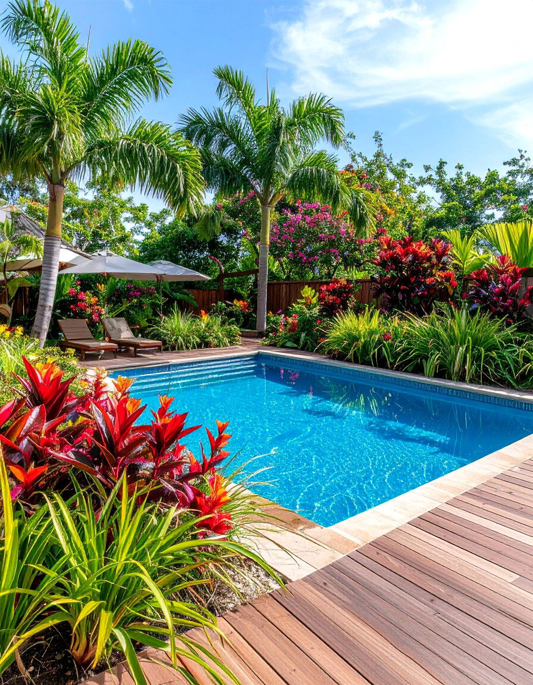 Poolside Tropical Garden Resort Escape - 20 Tropical Garden Ideas