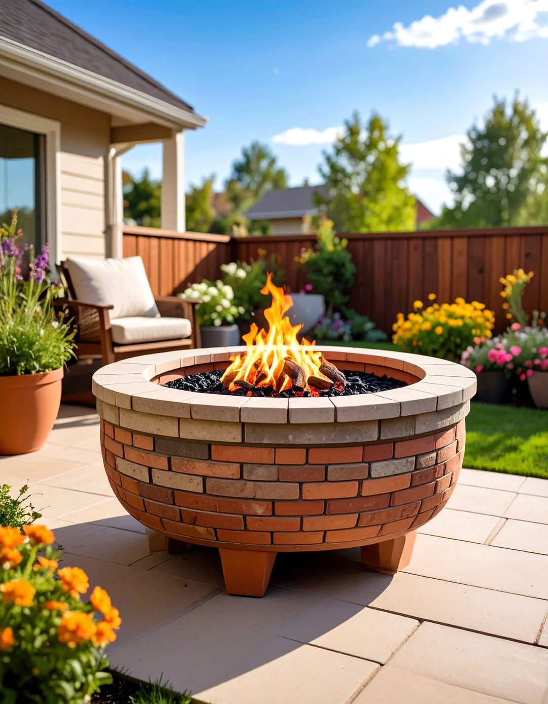 Portable Mini Brick Fire Pit - 20 Brick Fire Pit Ideas