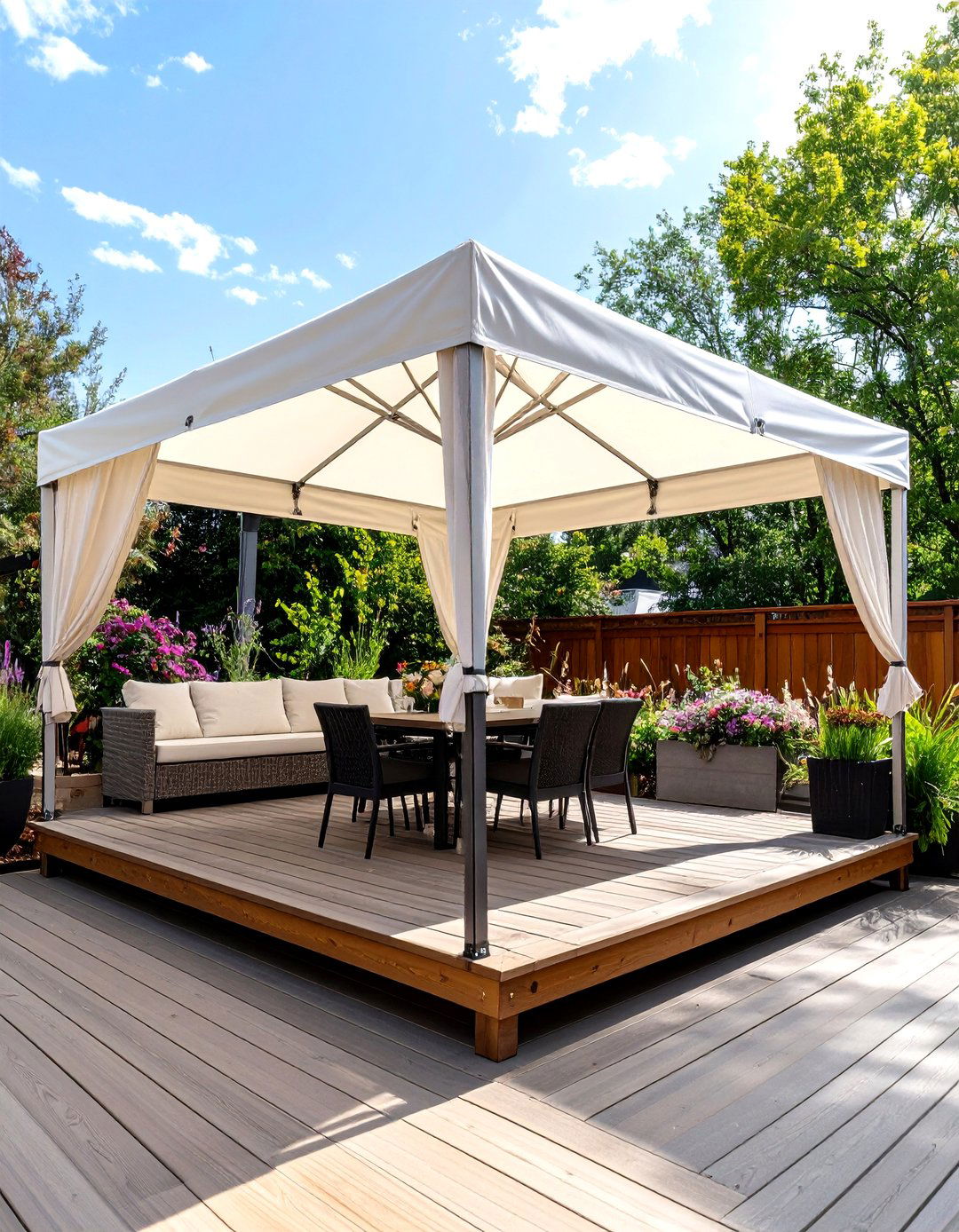 Portable Pop Up Deck Awning for Renters or Parties - 20 Deck Awning Ideas