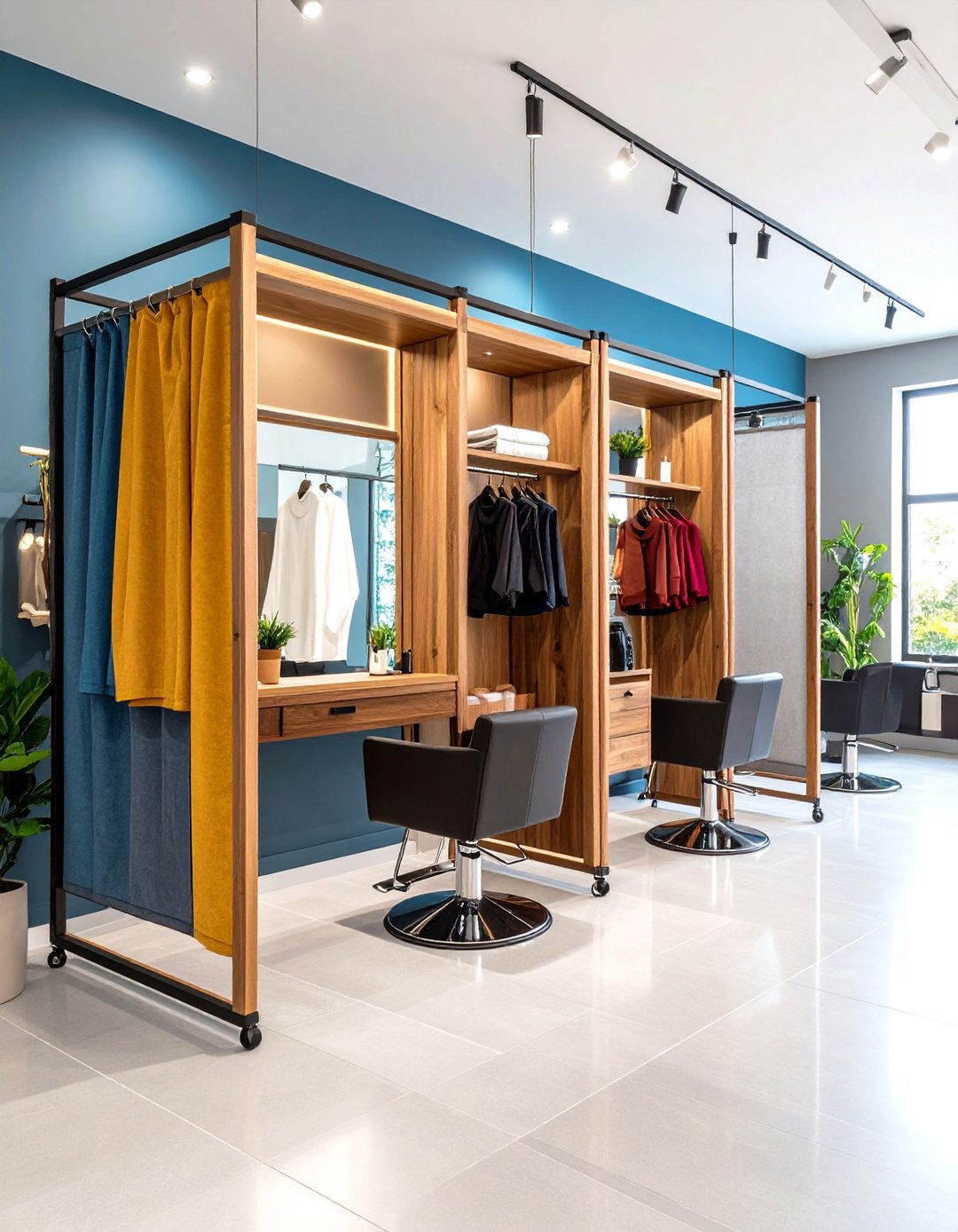 Portable Privacy Screens - 20 Small Salon Interior Design Ideas