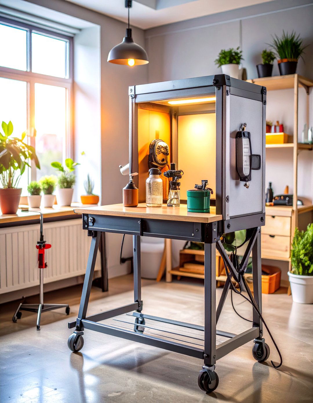 Portable Spray Booth and Ventilation for Safe Finishing - 20 Craft Room Ideas
