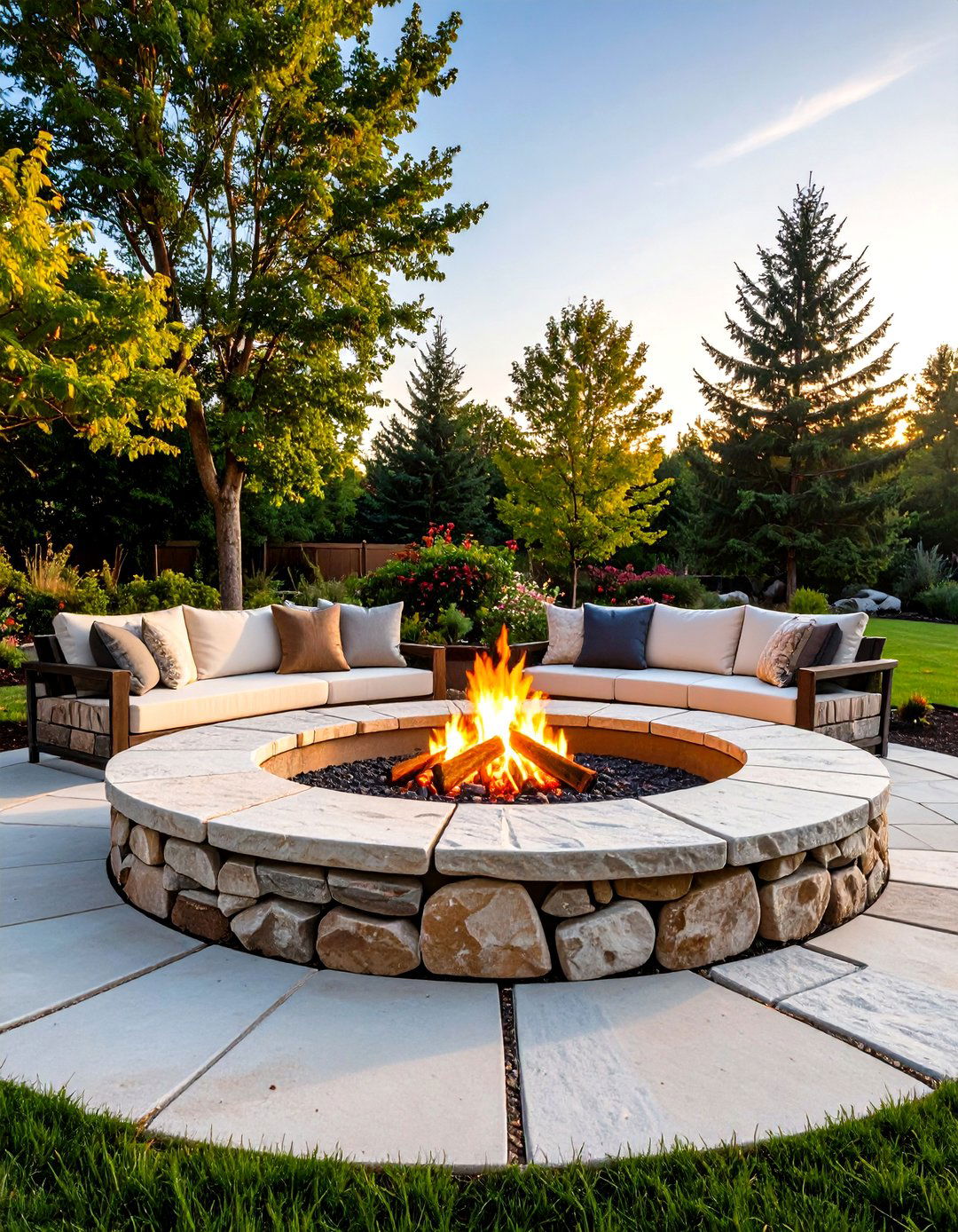 Portable Stone Fire Ring - 20 Stone Fire Pit Ideas
