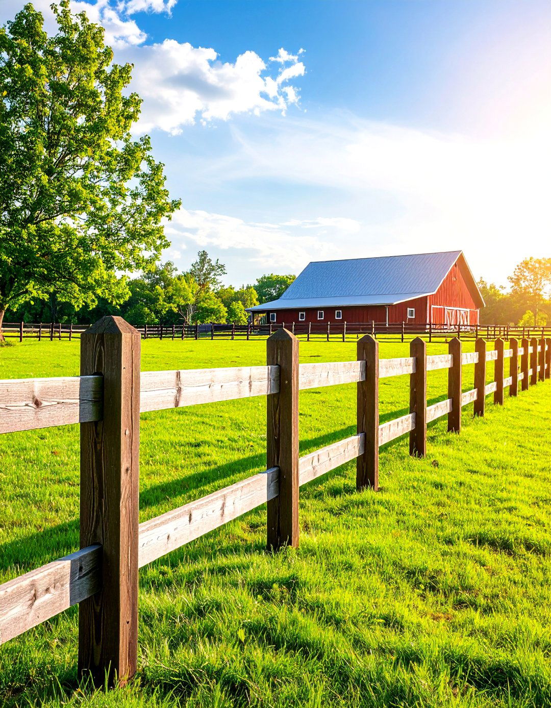 Post and Rail Farm Fence - 20 Farm Fence Ideas